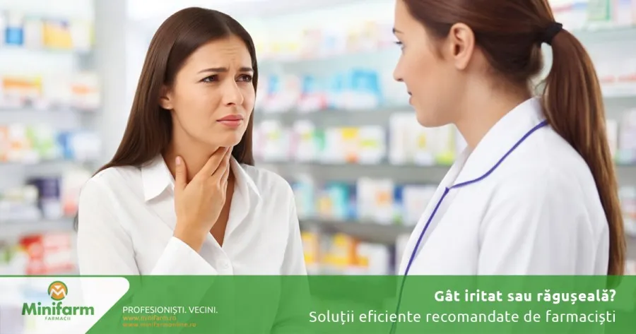 Gât iritat sau răgușeală – soluții eficiente recomandate de farmacist