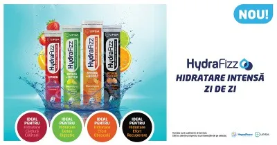 HydraFizz – noua gamă cu electroliți pentru hidratare intensă și suport zilnic