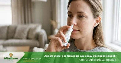 Nasul înfundat: apă de mare, ser fiziologic sau spray decongestionant? Cum alegi produsul potrivit