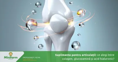 Suplimente pentru articulații: ce alegi între colagen, glucozamină și acid hialuronic?