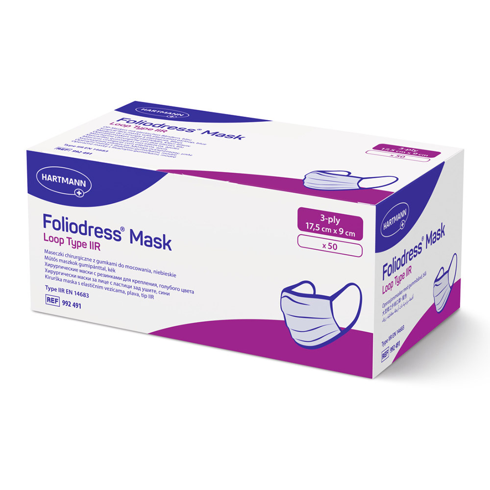 Masti chirurgicale Foliodress Mask Type IIR, 50 bucati, Hartmann