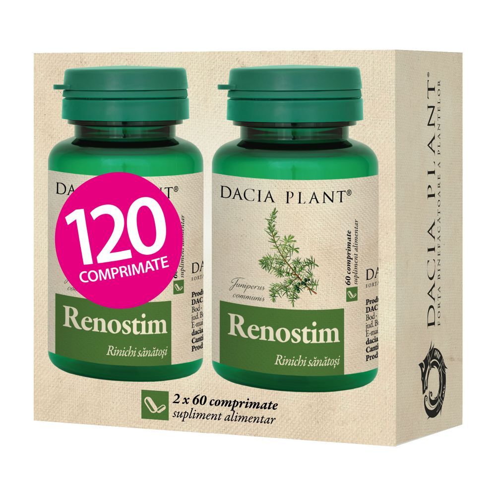 Pachet Renostim 1 + 1 Gratuit, 2 x 60 comprimate, Dacia Plant - Pret  Avantajos | Minifarm