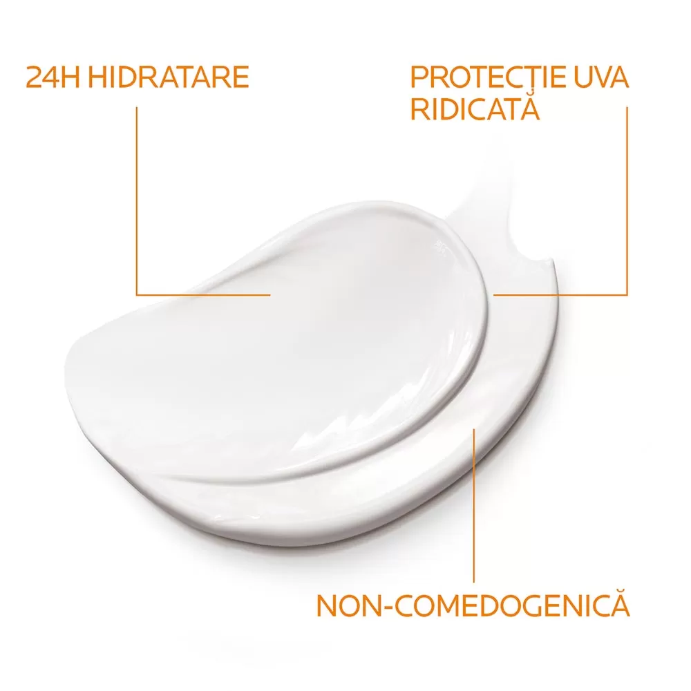 Crema cu protectie solara SPF 50 pentru fata, cu actiune anti-imbatranire, 50 ml, Anthelios Age Correct, La Roche Posay