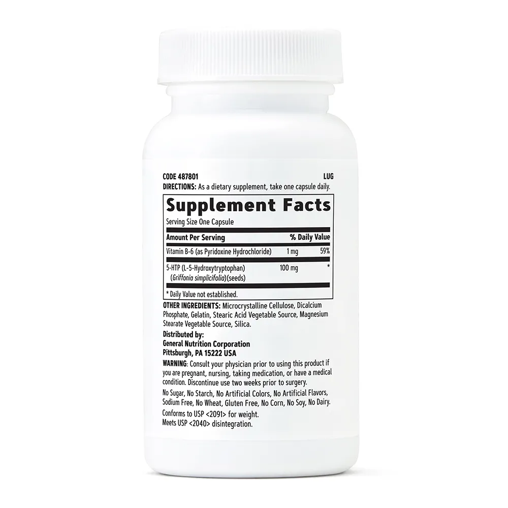 5-HTP 100 Mg, 30 capsule, GNC