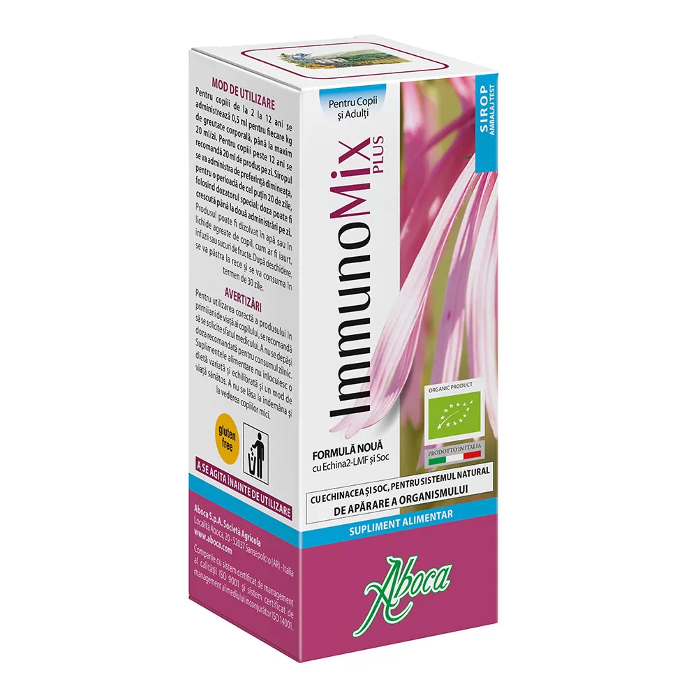 Immunomix Plus Bio sirop pentru copii, 210 g, Aboca