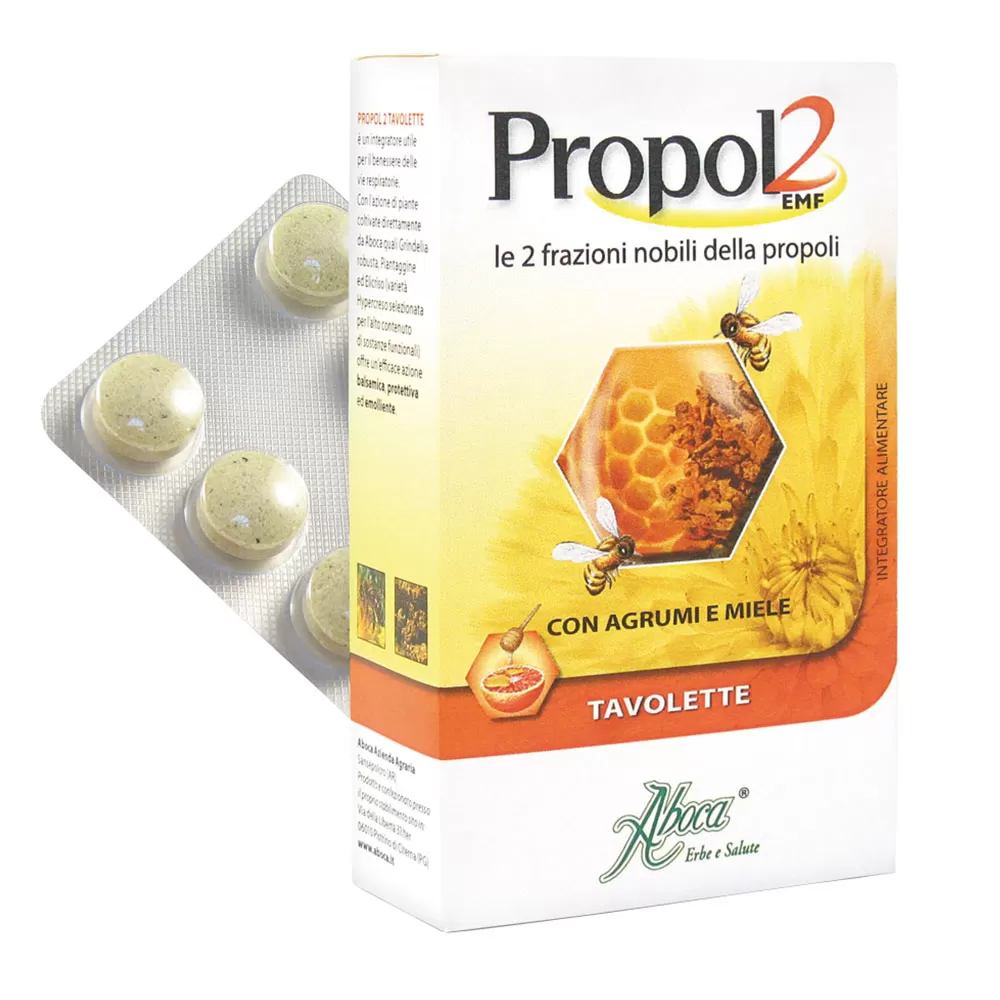 Propol2 cu miere pentru adulti, 30 tablete, Aboca