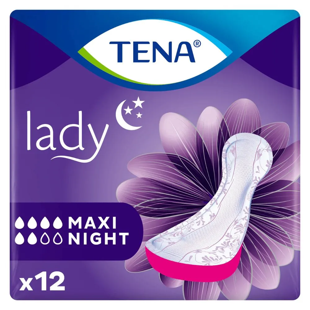 Absorbante Lady Maxi Night (760985), 12 bucati, Tena