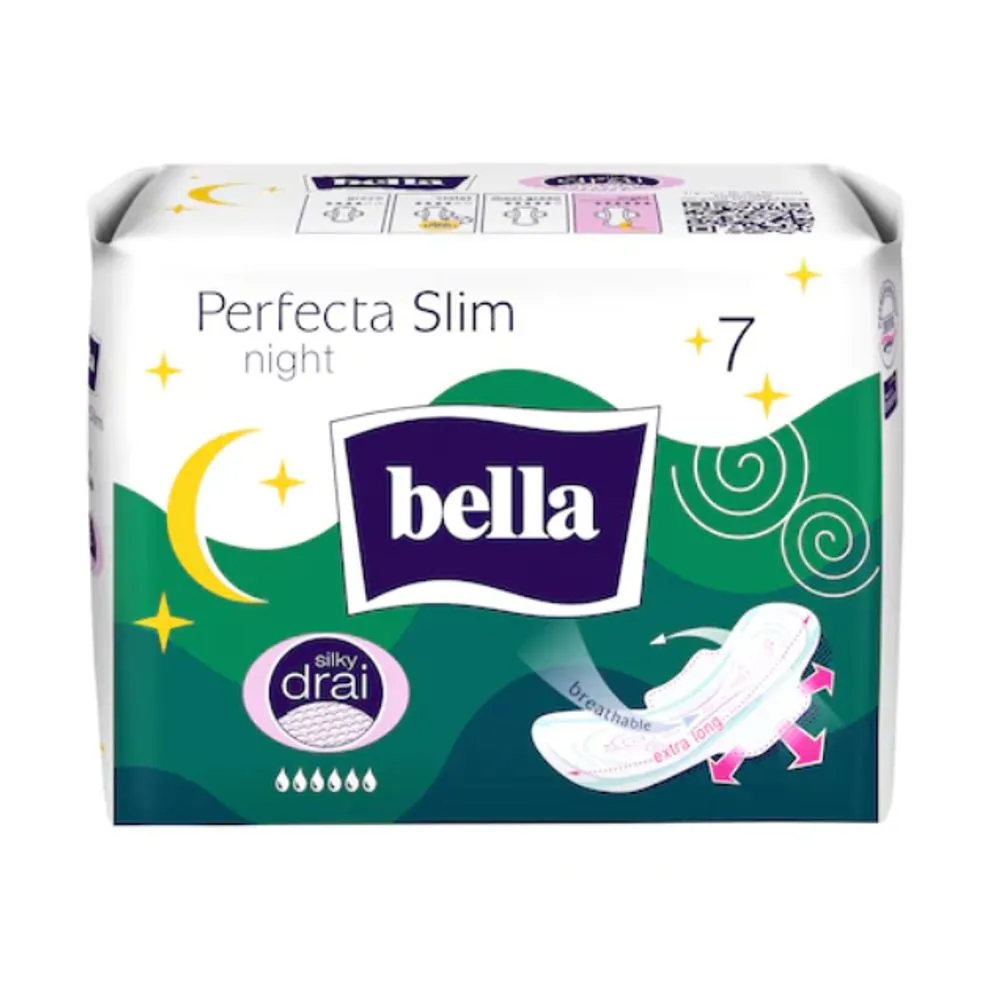 Absorbante Perfecta Slim Night Silky Drai, 7 bucati, Bella
