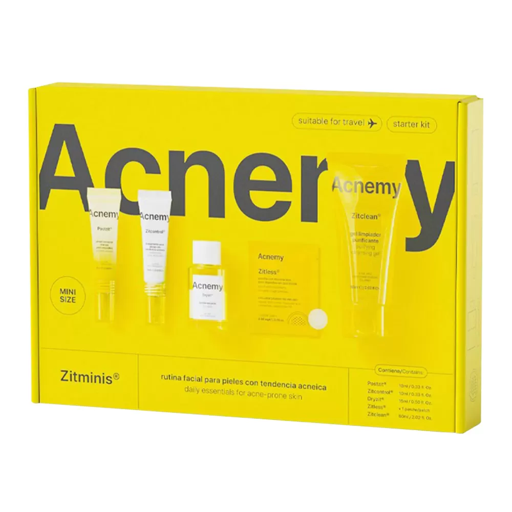 Kit rutina completa pentru tenul acneic Zitminis, 95.65ml, Acnemy