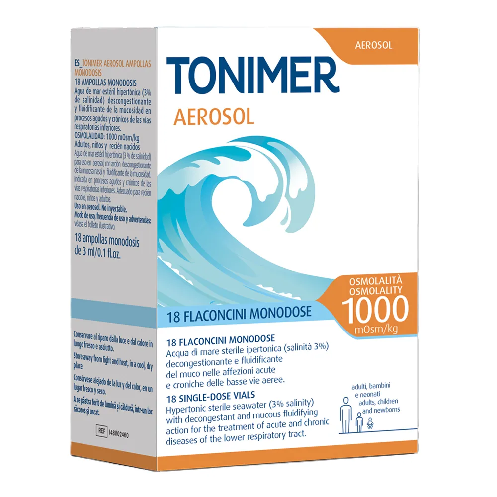 Apa de mare Aerosol, 1000 mOsm/Kg, 18 flacoane x 3 ml, Tonimer