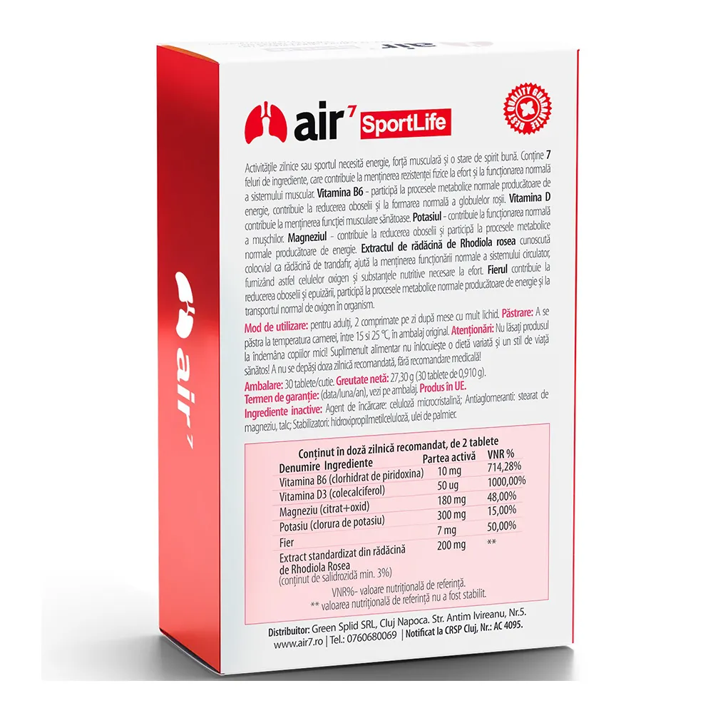 AIR 7 SportLife , 30 tablete, Green Splid