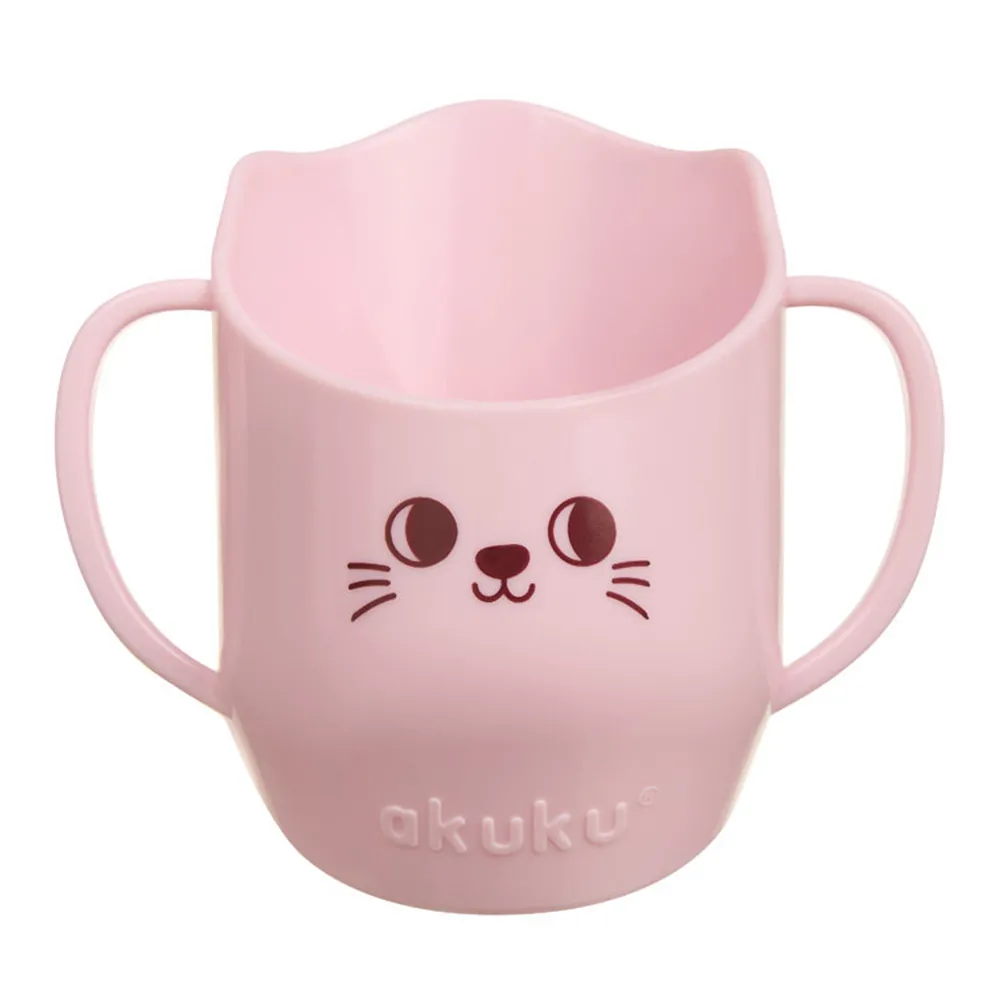 Cană Deschisă Inteligentă cu Mânere A0696, Roz, 150 ml, Akuku