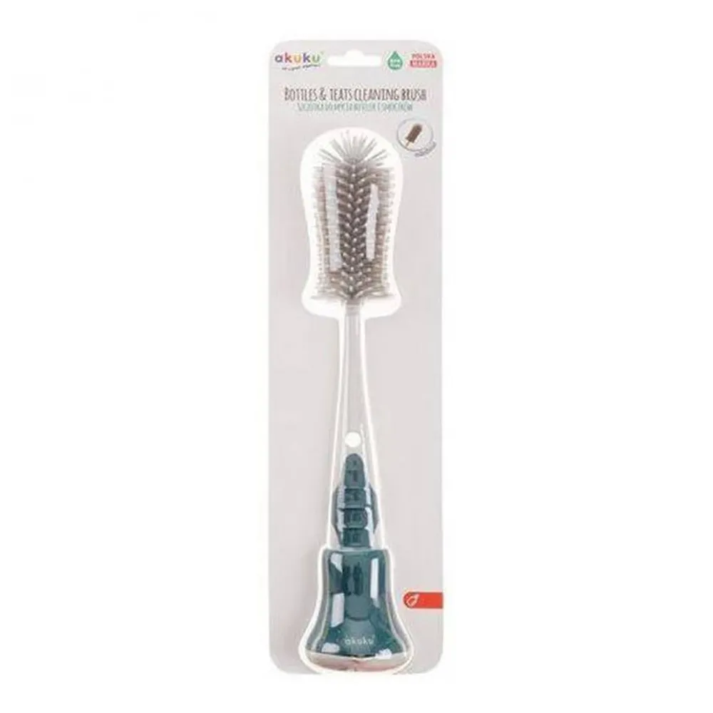 Set 2 Perii din Silicon pentru Curățare Biberoane și Tetine A0511, Akuku