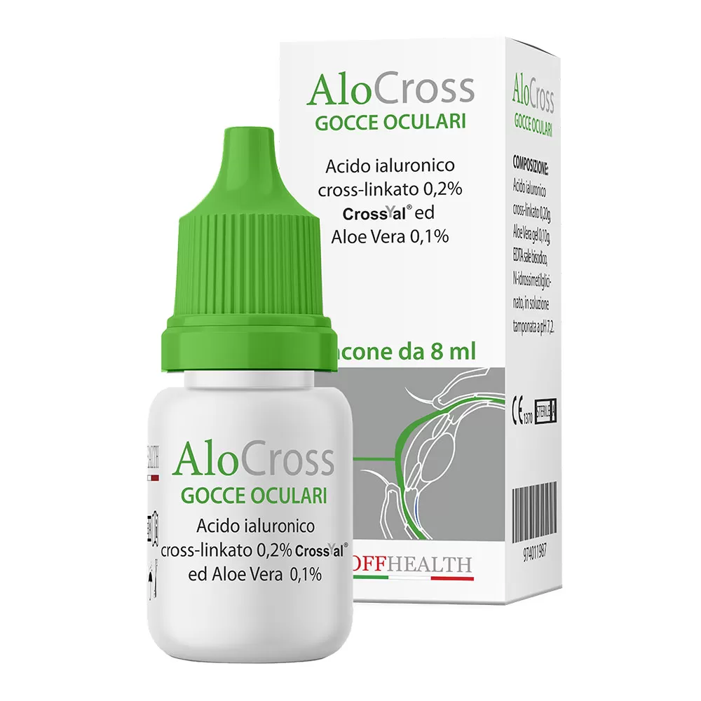 Solutie oftalmica lubrifianta AloCross, 8 ml, OFF Italia