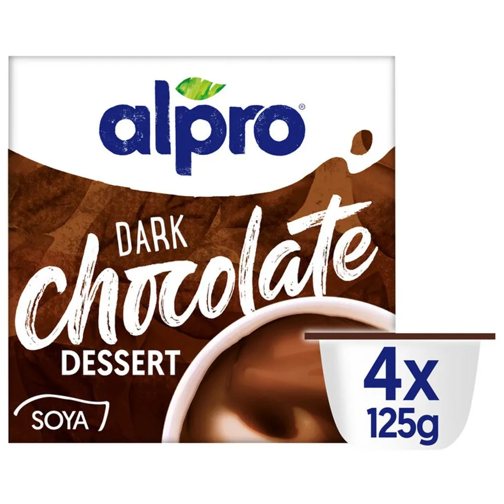 Alpro Desert Soia cu Ciocolata Neagra 4 x 125gr