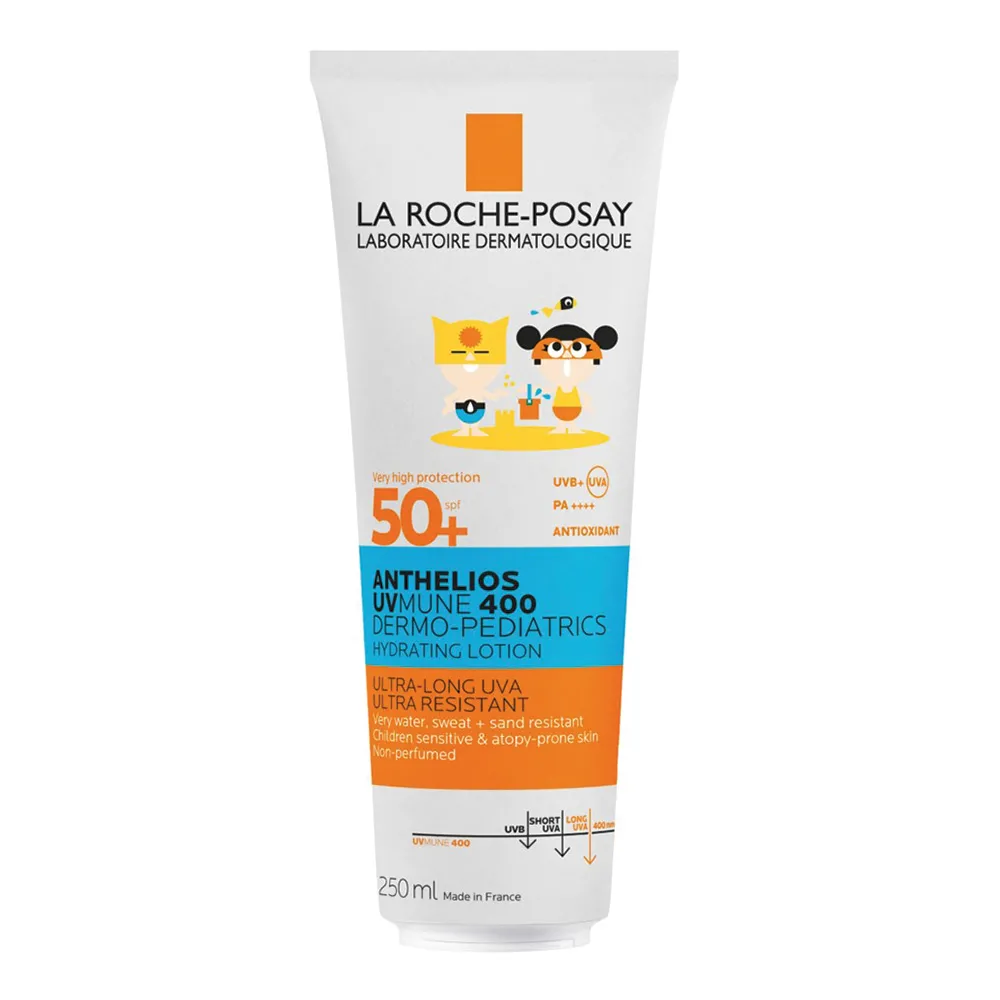 Anthelios UVMUNE 400 Dermo-Pediatrics Lotiune Hidratanta SPF50+ cu protecție solară potrivit pentru pielea sensibilă a copiilor, 250ml, La Roche-Posay