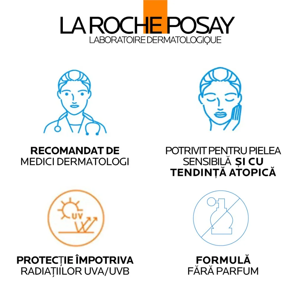 Anthelios UVMUNE 400 Dermo-Pediatrics Lotiune Hidratanta SPF50+ cu protecție solară potrivit pentru pielea sensibilă a copiilor, 75ml, La Roche-Posay