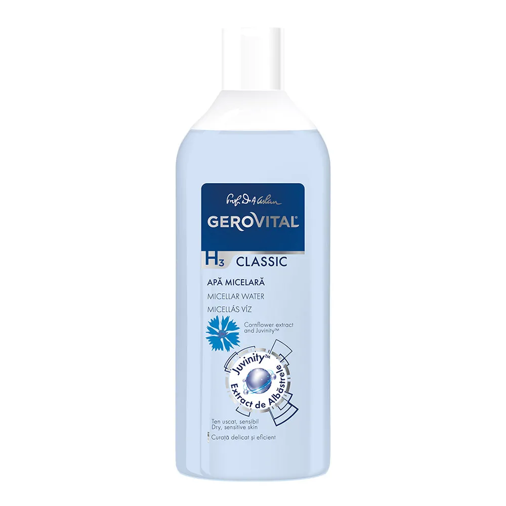 Apa micelara cu albastrele si juvinity H3 Classic, 400ml, Gerovital