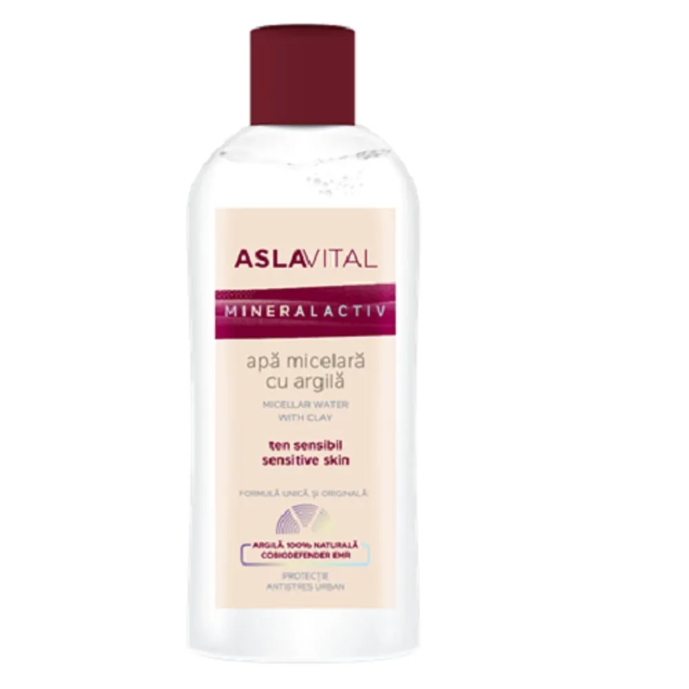 Apa micelara cu argila Mineralactiv, 150 ml, AslaVital