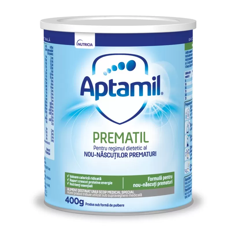 Lapte praf Aptamil Prematil pentru prematuri, 400g, Nutricia