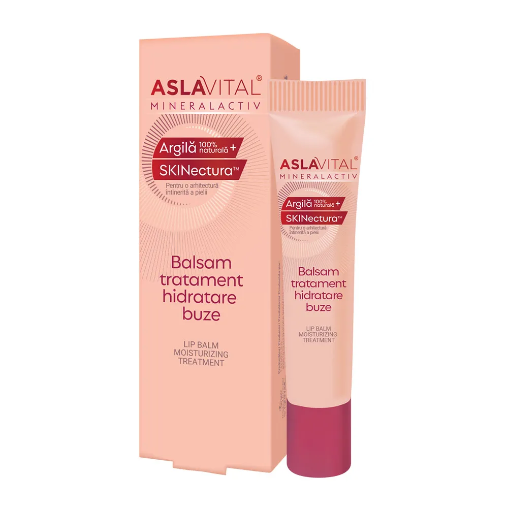 Balsam Tratament Hidratare Buze Mineral Activ, 15ml, Aslavital