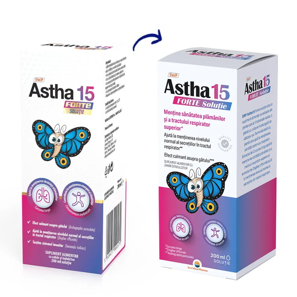 Sirop Astha 15 Forte, 200ml, Sun Wave Pharma