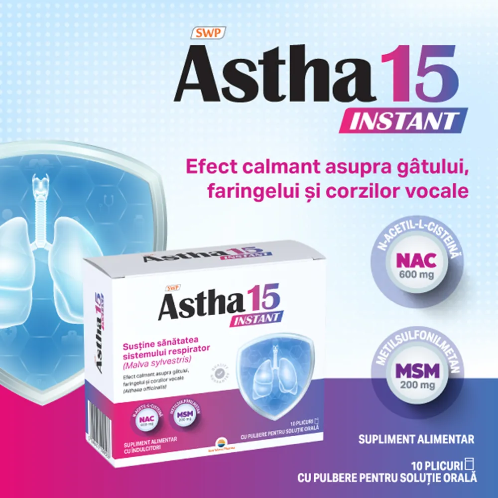 Astha 15 Instant, 10 plicuri, Sun Wave Pharma