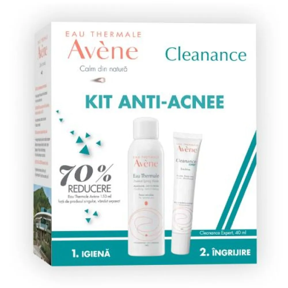 Avene Cleanance Expert Emulsie x 40ml + Apa Termala Spray x 150ml (1+1*70% Oferta)