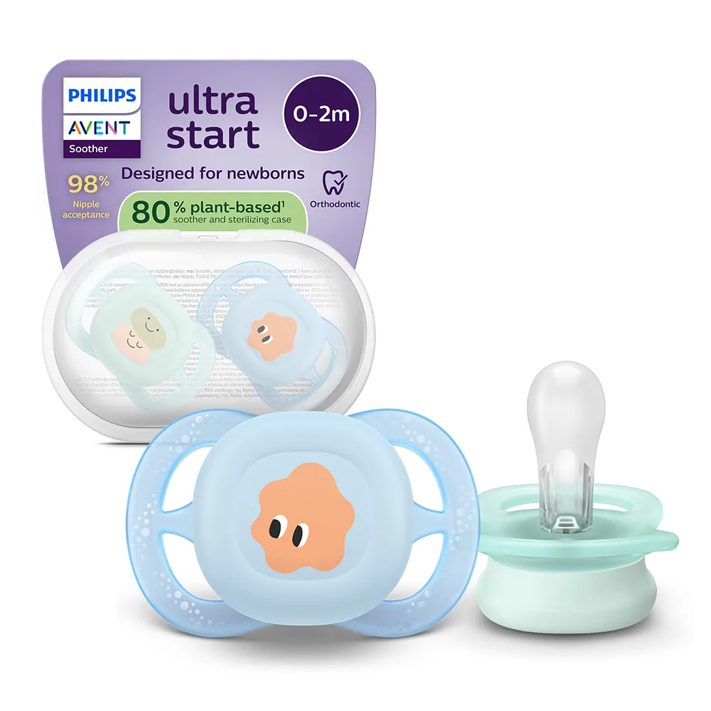 Suzeta Ultra Start Nou Nascut Figurine 0-2luni 075/14, 2 buc, Avent Philips