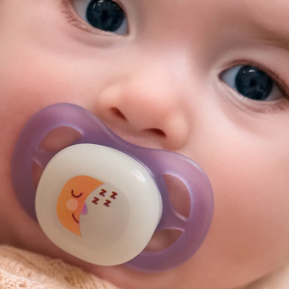 Suzeta Ultra Start Fosforescenta Moon 0-2luni 075/17, 2 buc, Avent Philips