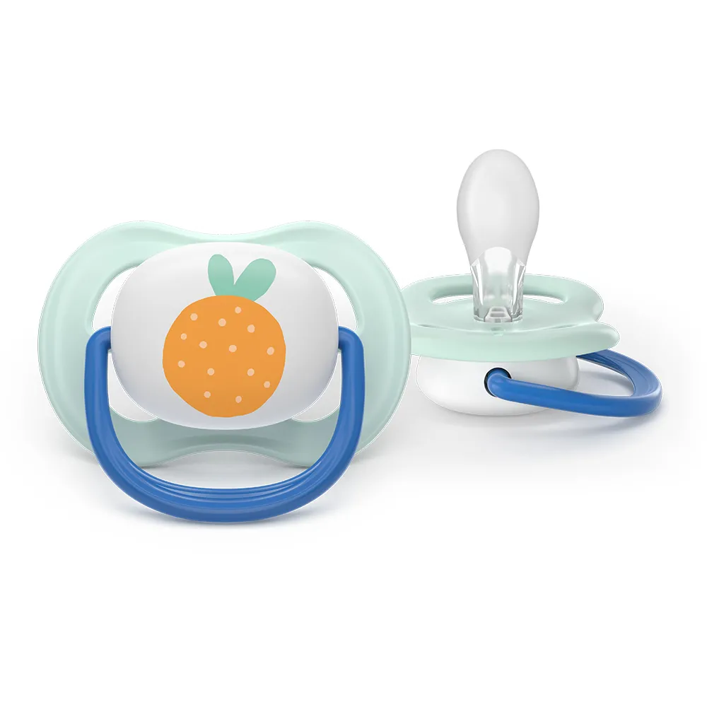 Suzeta Ultra Air Silicon Design Urs/Portocala 0-6luni 080/23, 2 buc, Avent Philips