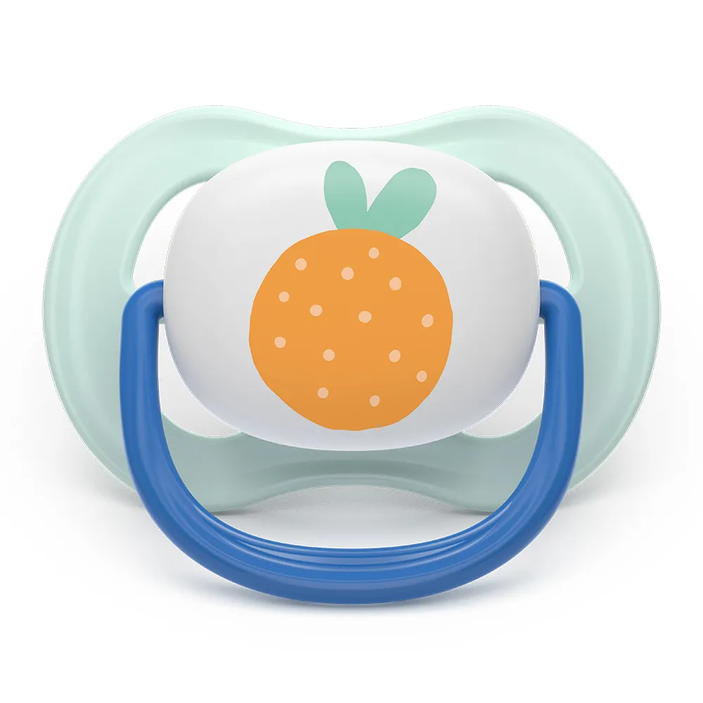 Suzeta Ultra Air Silicon Design Urs/Portocala 0-6luni 080/23, 2 buc, Avent Philips