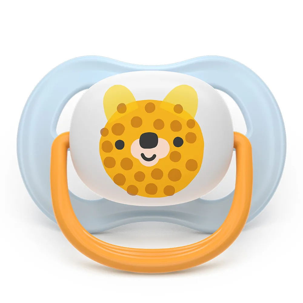 Suzeta Ultra Air Silicon Design Urs/Portocala 0-6luni 080/23, 2 buc, Avent Philips