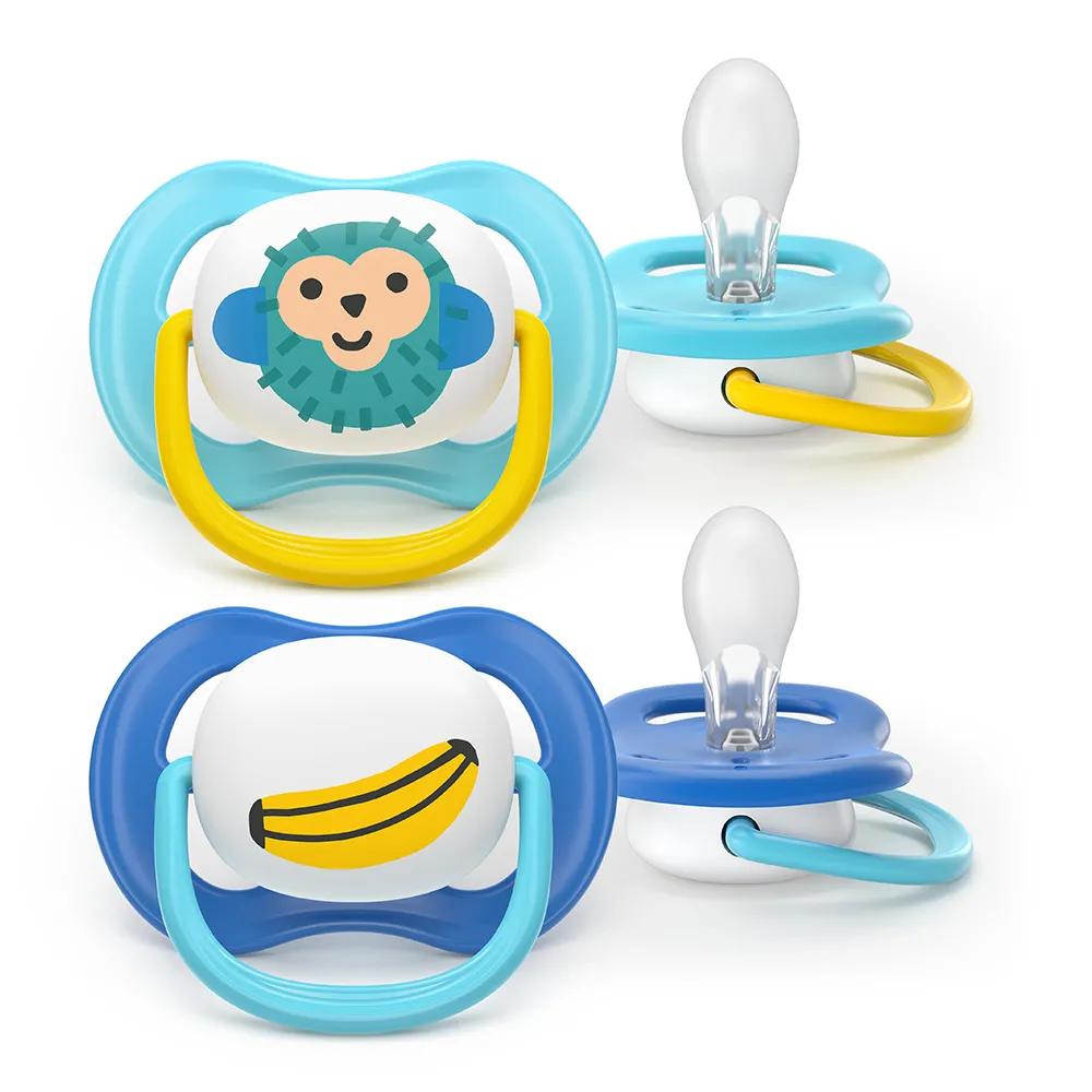 Suzeta Ultra Air Silicon Maimuta/Banana 6-18 luni 080/26, 2 buc, Avent Philips
