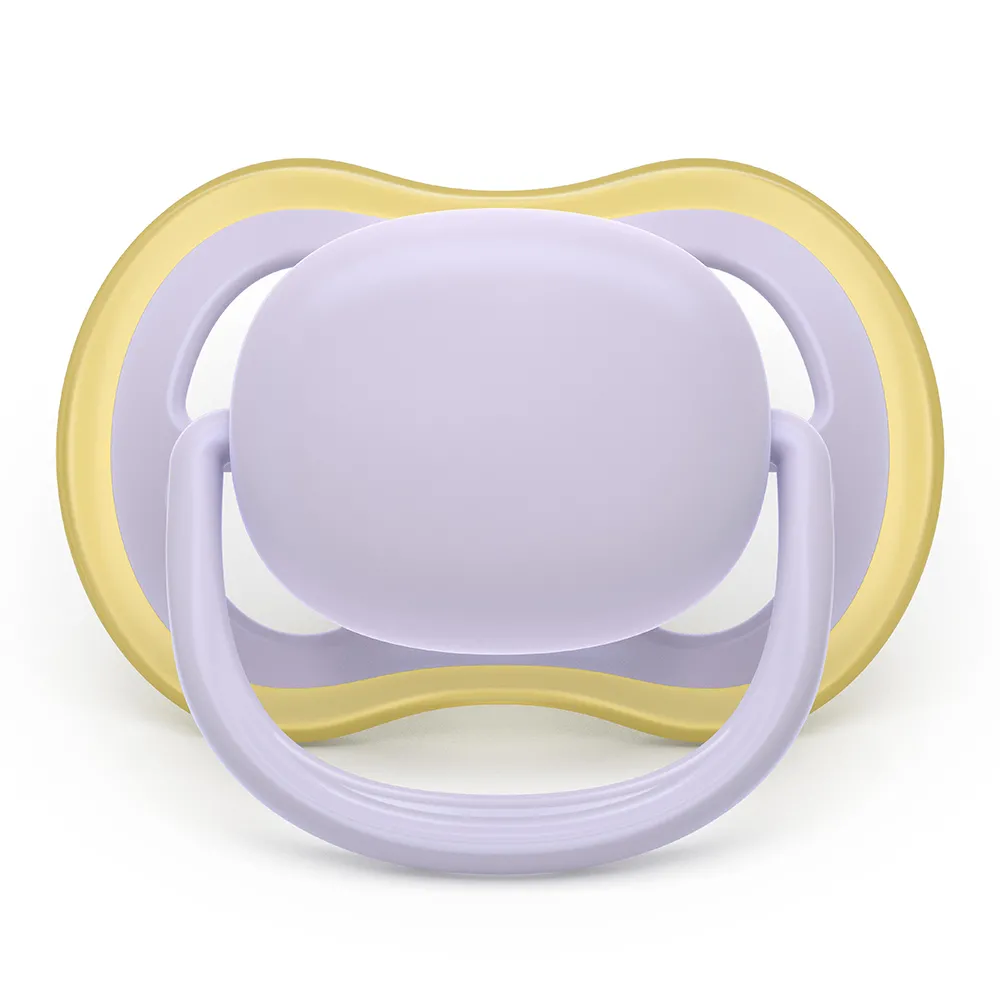 Suzeta Ultra Air Silicon Mov/Galben 0-6 luni 087/03, 2 buc, Avent Philips