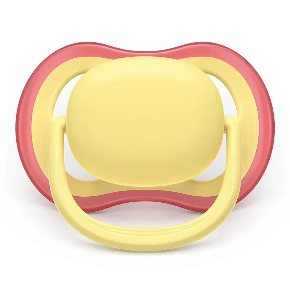 Suzeta Ultra Air Silicon Mov/Galben 0-6 luni 087/03, 2 buc, Avent Philips