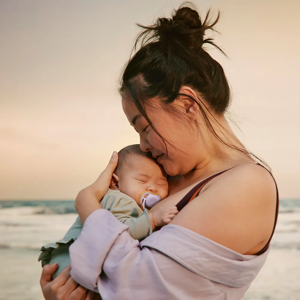 Suzeta Ultra Air Silicon Mov/Galben 0-6 luni 087/03, 2 buc, Avent Philips