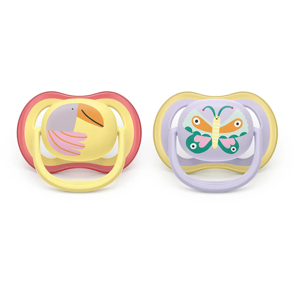 Suzeta Ultra Air Silicon Multicolor 0-6 luni 087/04, 2 buc, Avent Philips