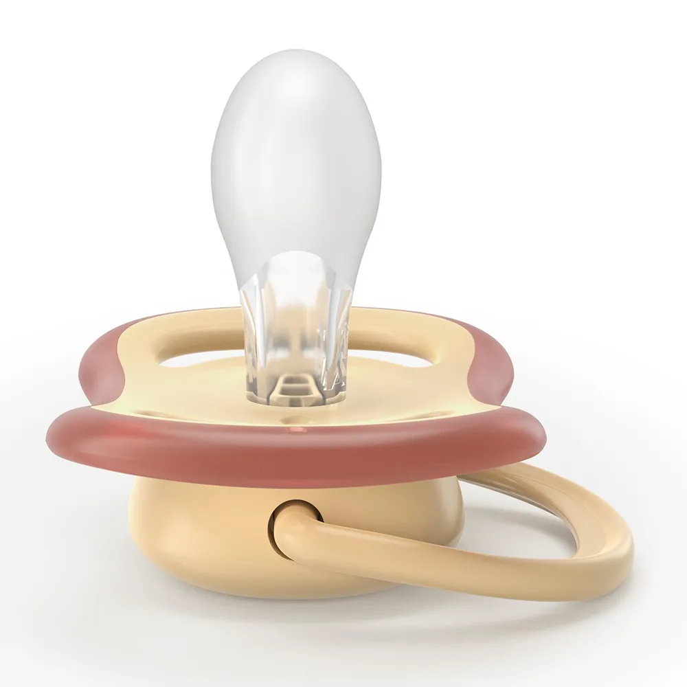 Suzeta Ultra Air Silicon Galben/Portocaliu 0-6luni 087/07, 2 buc, Avent Philips