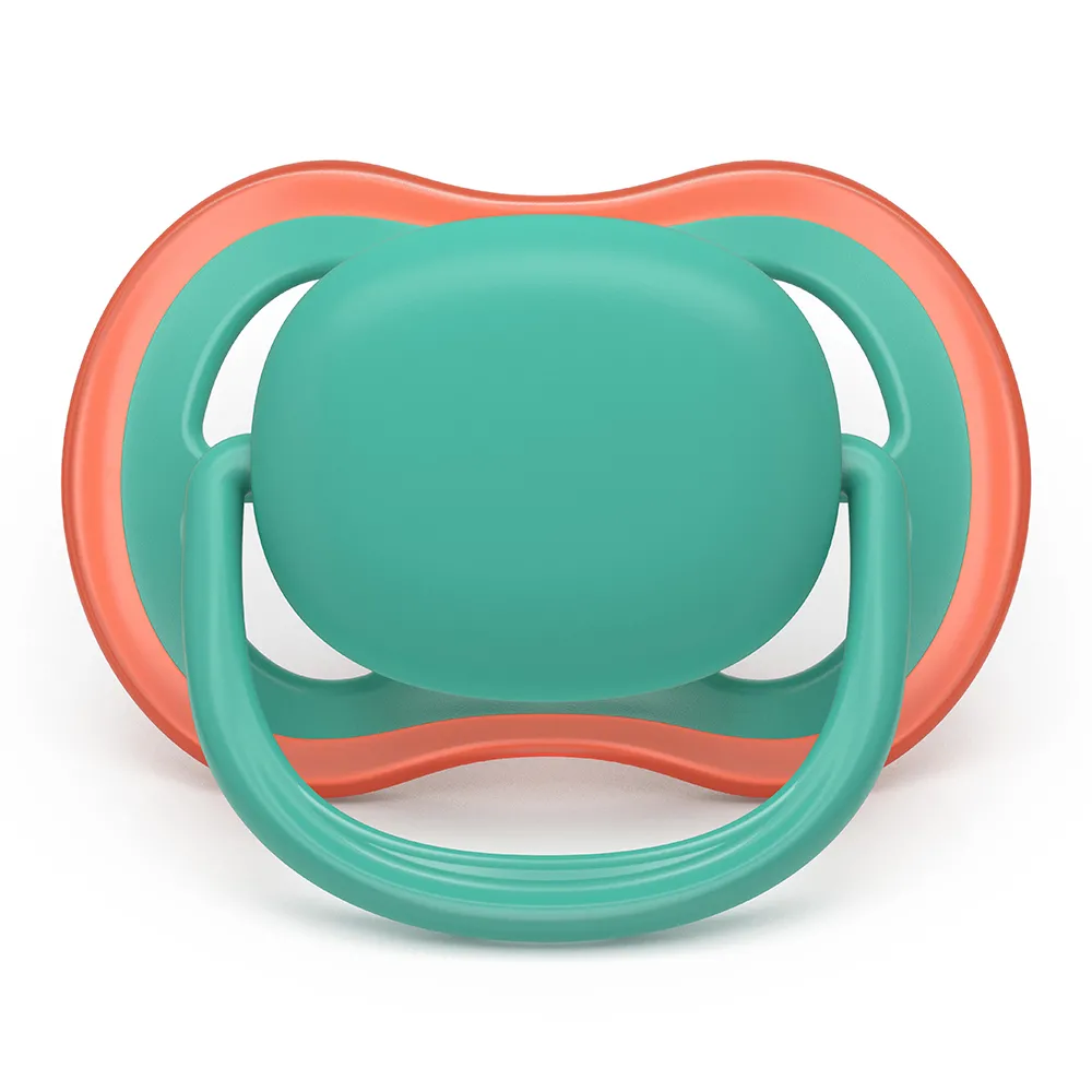 Suzeta Ultra Air Silicon Blue/Verde 6-18 luni 087/10, 2 buc, Avent Philips