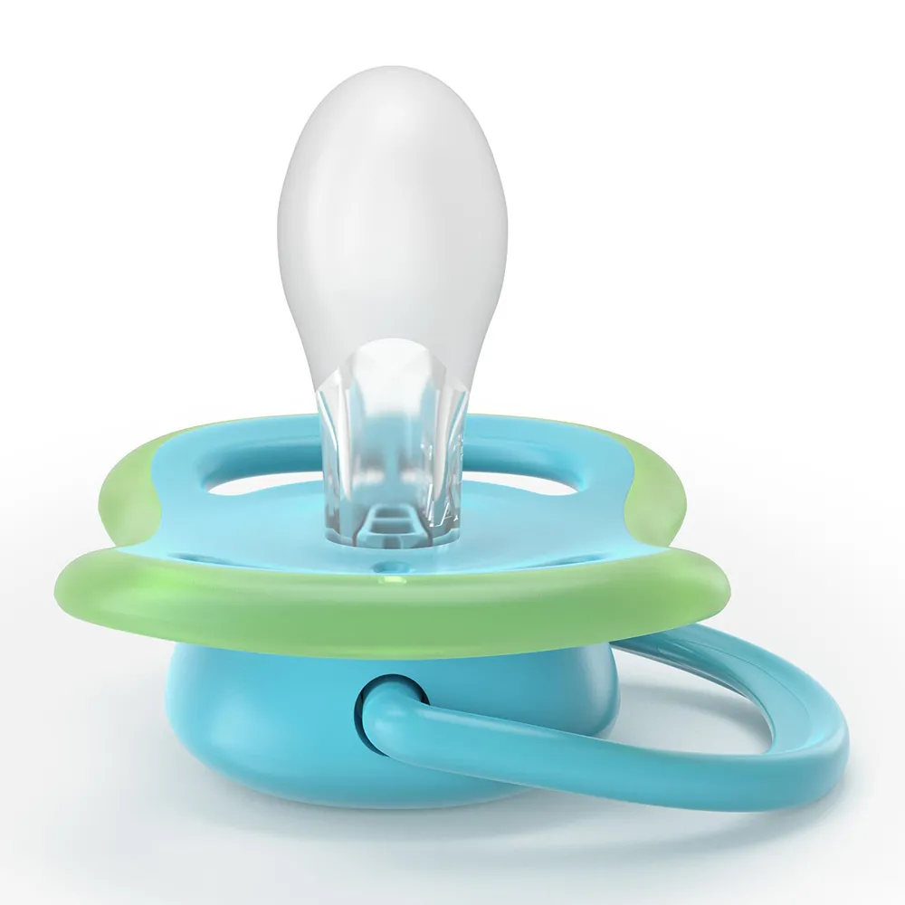 Suzeta Ultra Air Silicon Blue/Verde 6-18 luni 087/10, 2 buc, Avent Philips