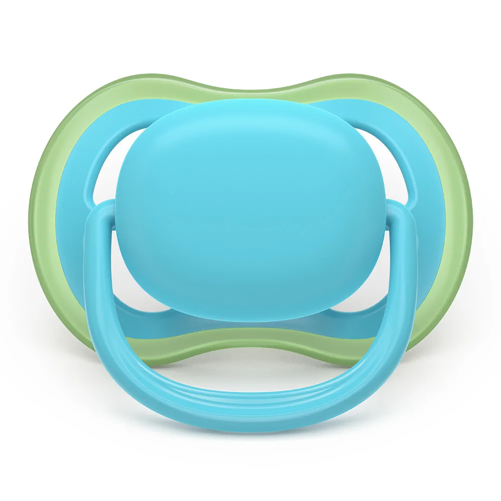 Suzeta Ultra Air Silicon Blue/Verde 6-18 luni 087/10, 2 buc, Avent Philips