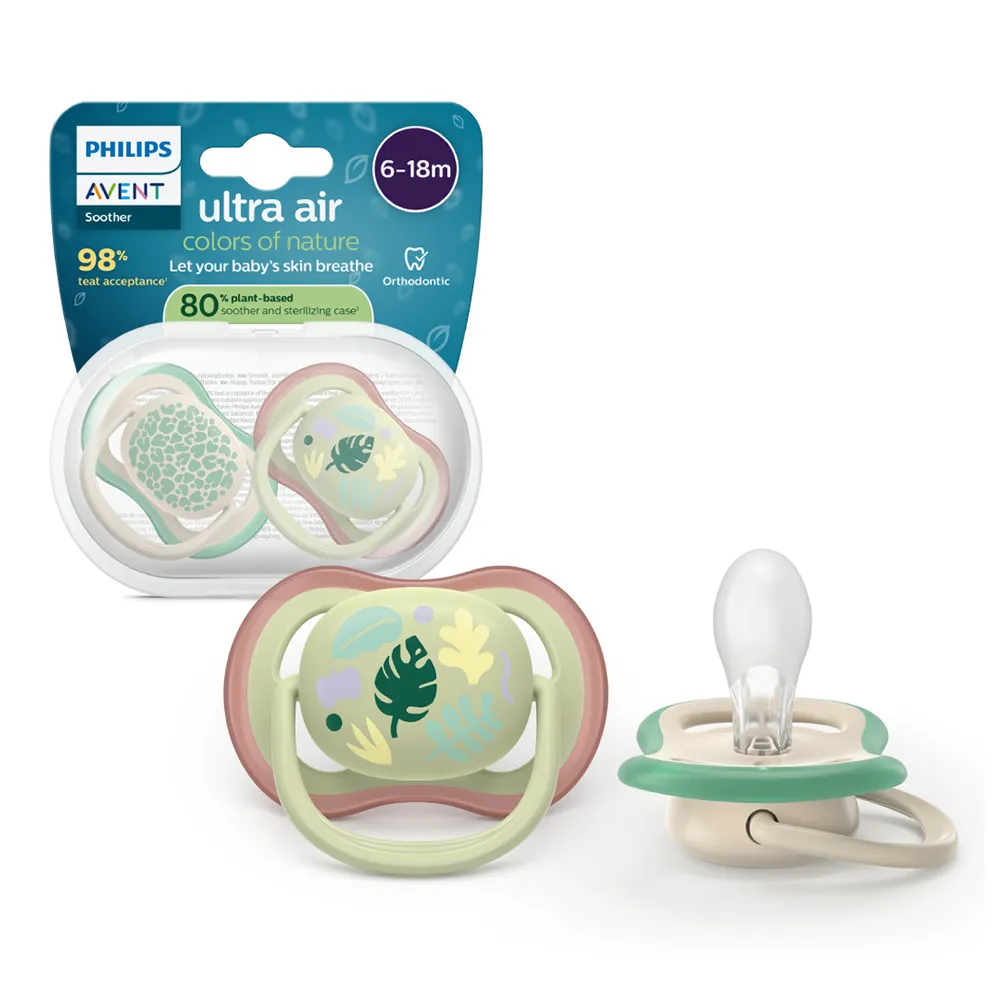 Suzeta Ortodontica Ultra Air Nature 6-18 luni 087/17, 2 buc, Avent Philips