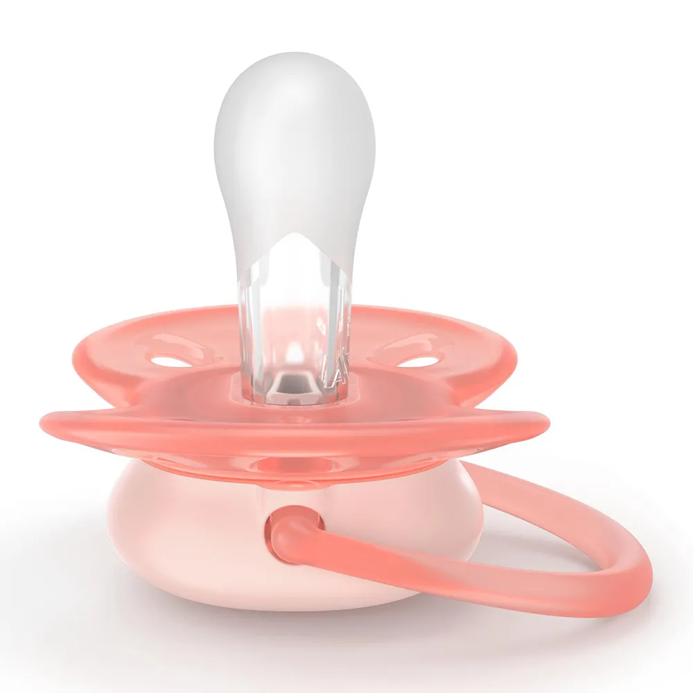Suzeta Ortodontica Ultra Soft Roz/Portocaliu 0-6 luni 091/38, 2 buc, Avent Philips