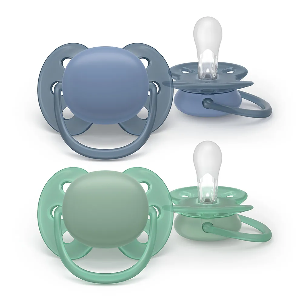Suzeta Ortodontica Ultra Soft Blue/Verde 6-18 luni 091/42, 2 buc, Avent Philips
