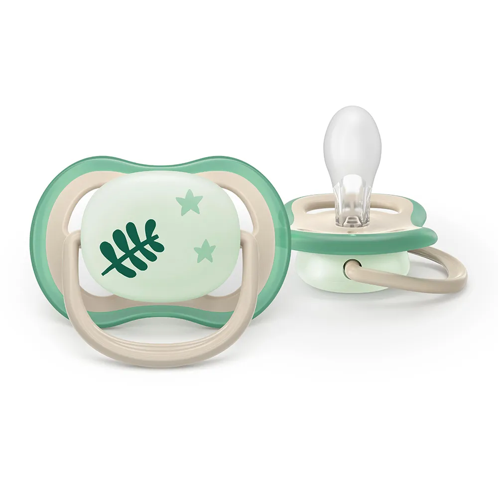 Suzeta Air Ultra Noapte Design Planta Baiat 6-18 luni 376/31, 2 buc, Avent Philips