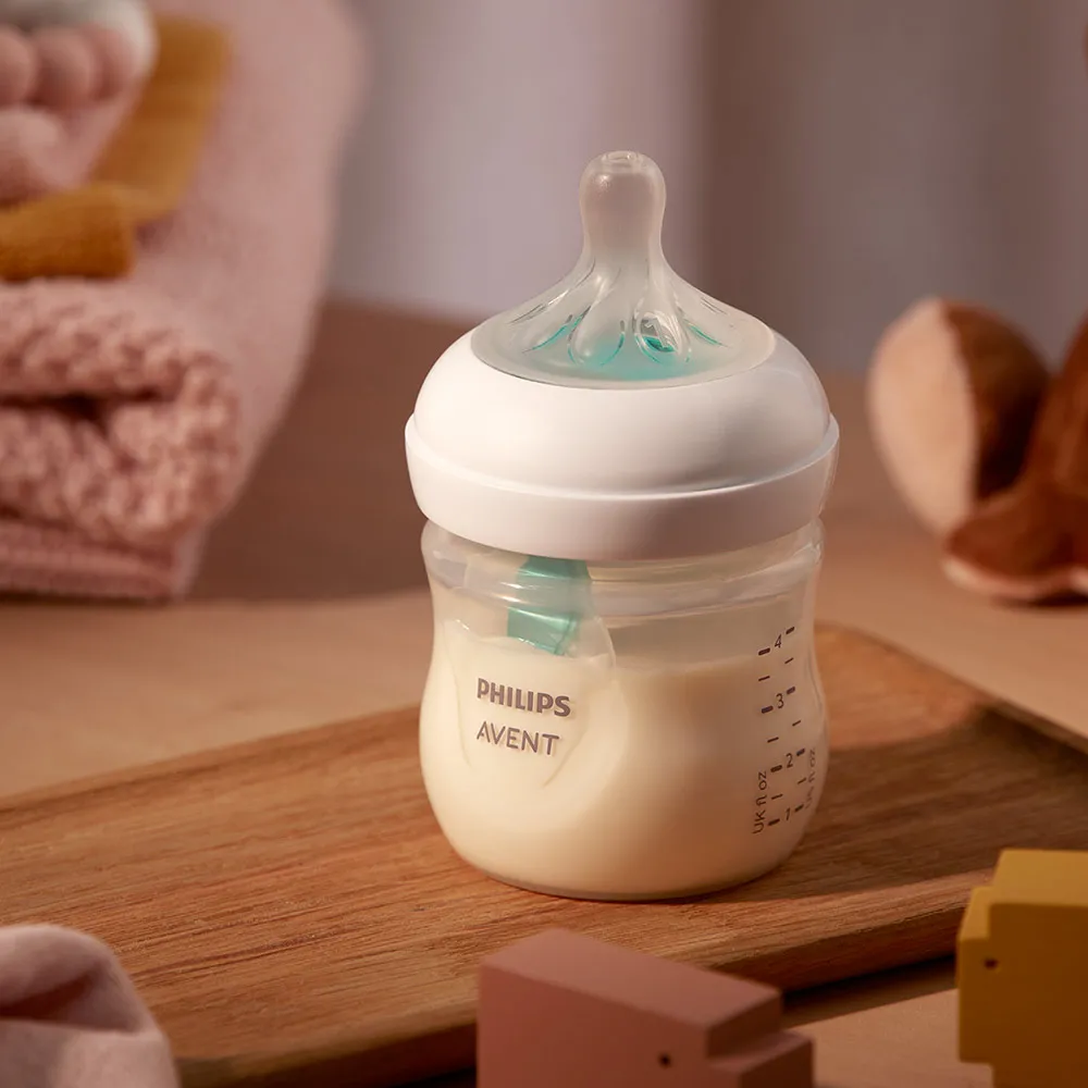 Set Biberon Natural Response cu Dispozitiv Anticolici +0 luni 2 670/02, 125ml, Avent Philips