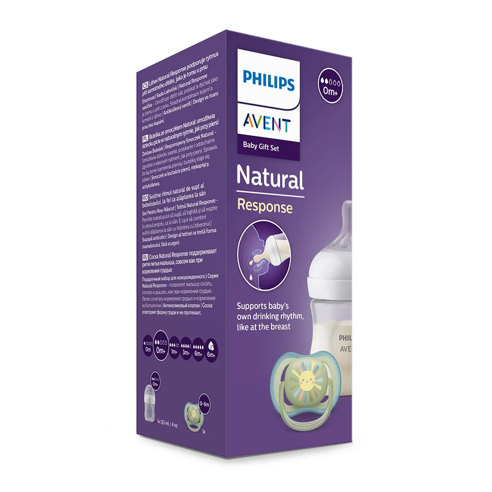 Set Natural Response x 125ml + Suzeta Ultra Air 0-6 luni 837/10, Avent Philips
