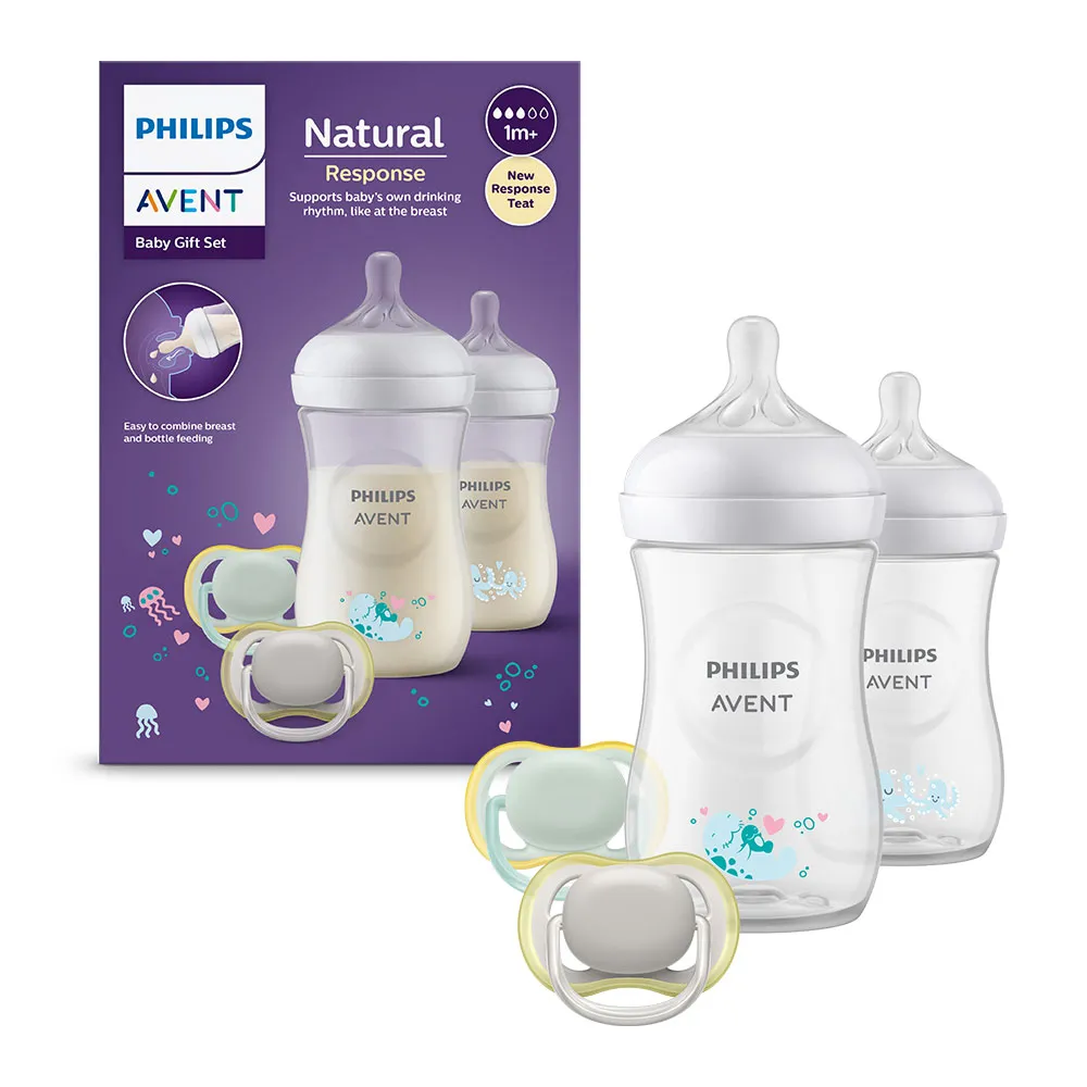 Set Biberoane Natural Response 2 x 260ml + 2 Suzete 837/11, Avent Philips