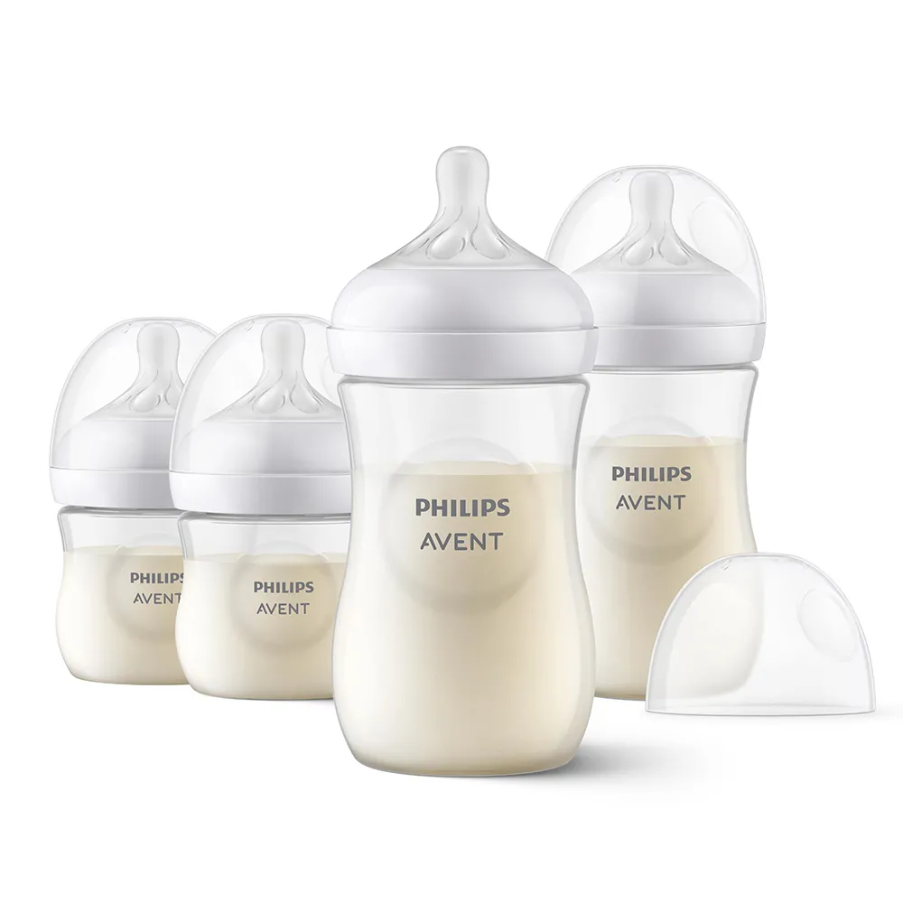 Set biberoane Natural Response, 0-6, SCD838/30, 4 buc, Philips Avent